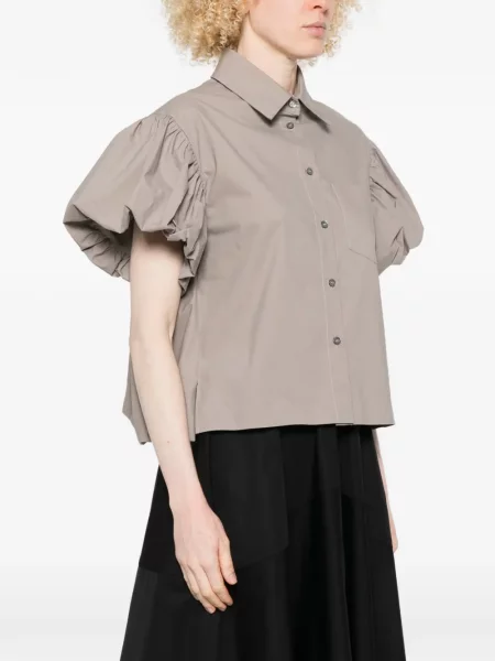 Πουκάμισο Collection Privée? με βολάν γκρι