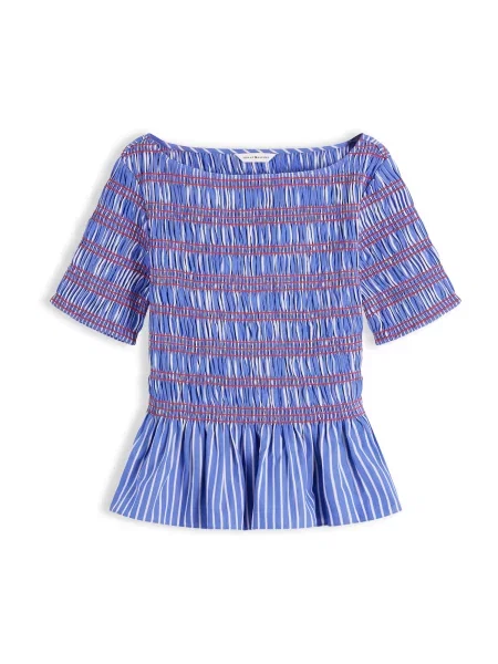 TOMMY HILFIGER Bluză / roșu / alb albastru