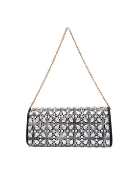 Guess Kabelka Elsie Mini strieborná