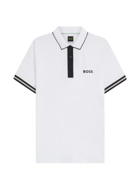 Tricou polo Boss alb