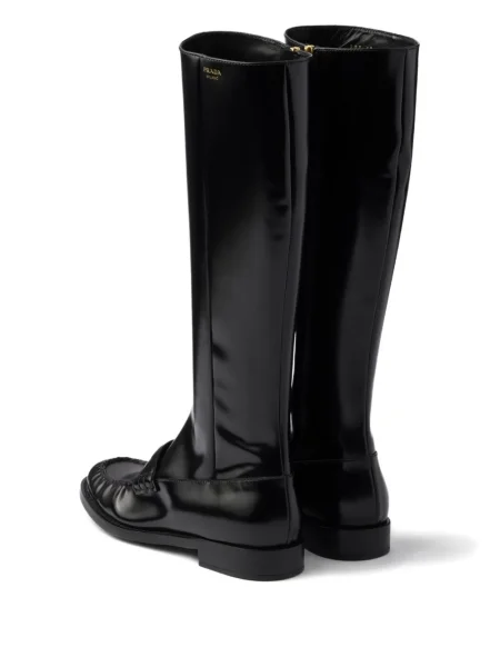 Botine Prada din piele negru