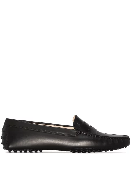 Mocasini Tod's cu vârf rotund negru