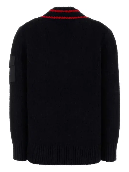 Pulover Moncler cu decolteu în V negru