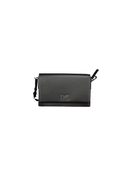 Lniana torebka crossbody Calvin Klein w miejskim stylu czarna