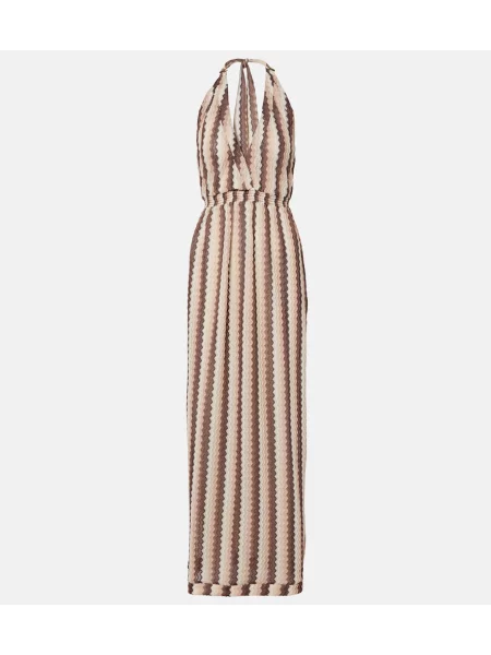 Rochie maxi Melissa Odabash tricotate maro