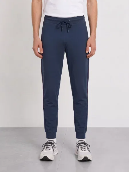Joy Sportswear Spodnie Dresowe Charlie Z Paskami Z Galonu blau niebieskie