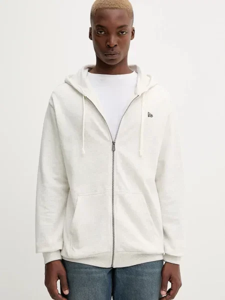 New Era bluza z kapturem melanżowa szary