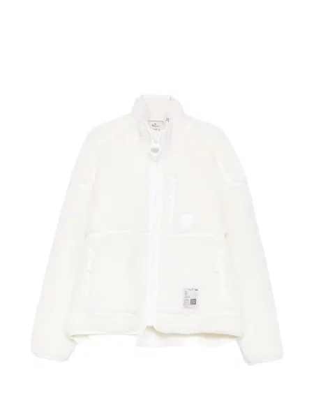 Geacă Maison Mihara Yasuhiro din fleece alb