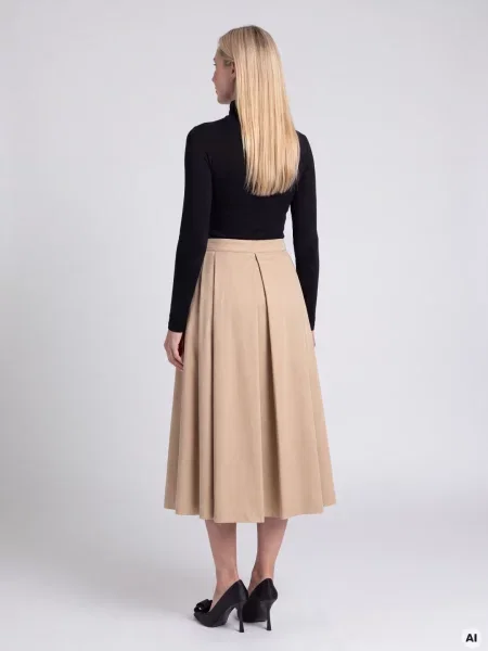 Midi-suknja Orsay crna