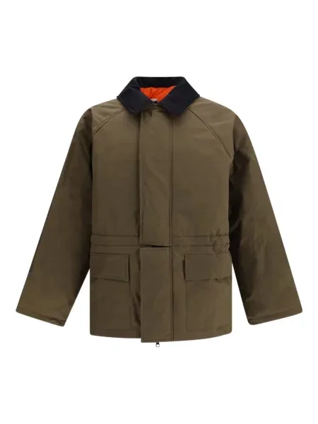 Geacă parka Gr10k de catifea cord verde