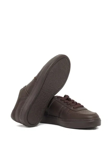 Sneakerși Hogan cu șireturi din piele maro