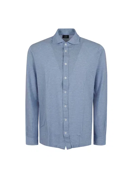 Dzianinowy kardigan Barba Napoli niebieski