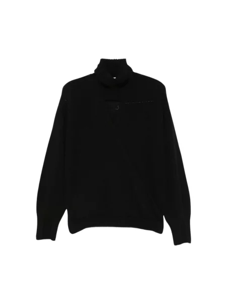 Sweter z golfem Simona Corsellini do golfa czarny