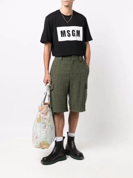 Raštuotas marškinėliai Msgm juoda