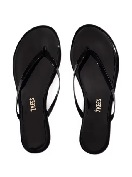 Sandale Tkees din piele de lac negru