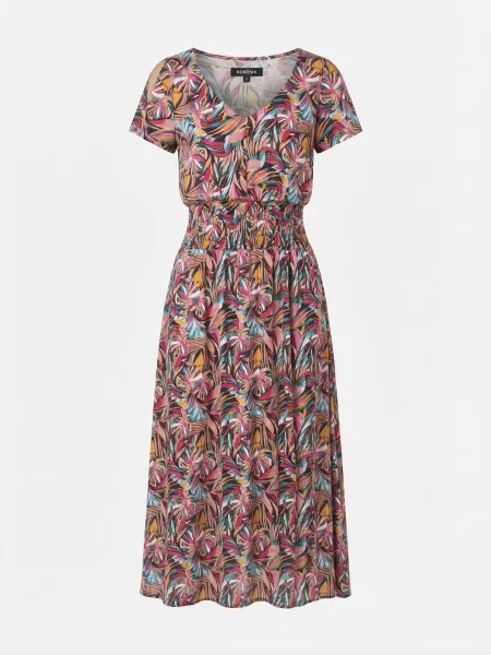 KOROSHI Rochie bej / lila / roz negru