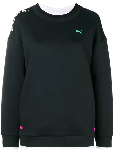 Hanorac crewneck Puma plasă negru