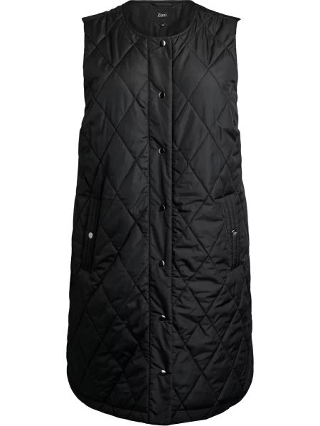 Zizzi Vestă MSHANGHAI QUILT' negru