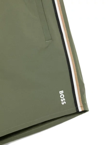 Slip de baie Boss cu dungi verde