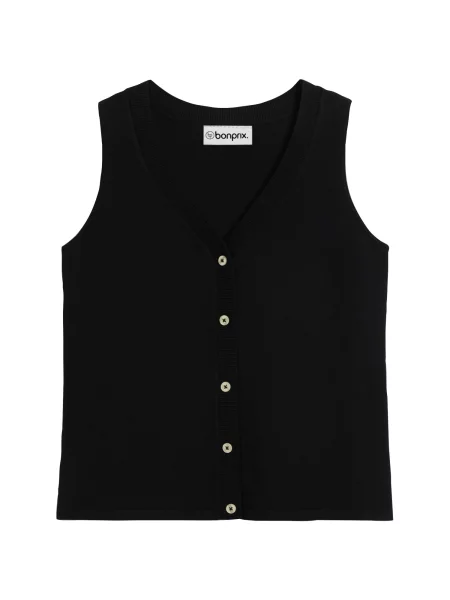 Bonprix Vestă tricotată negru