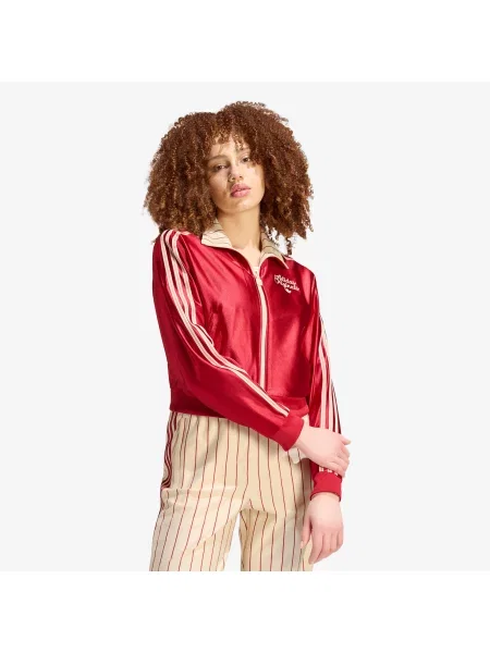 Jacket adidas Reversible Firebird Track Top Warm Vanilla/ Team Victory Red S červená