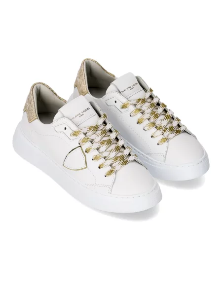 Sneakersy Philippe Model skórzane do tenisa białe