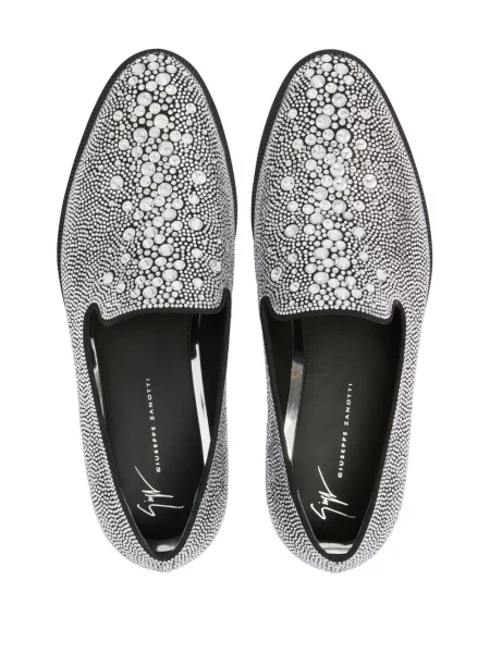 Pantofi loafer Giuseppe Zanotti de cristal negru