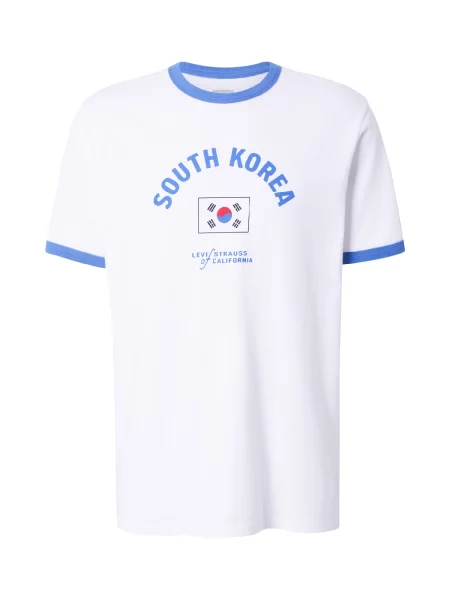 LEVI'S ® Tricou South Korea  Ringer Tee albastru regal / roșu / negru alb