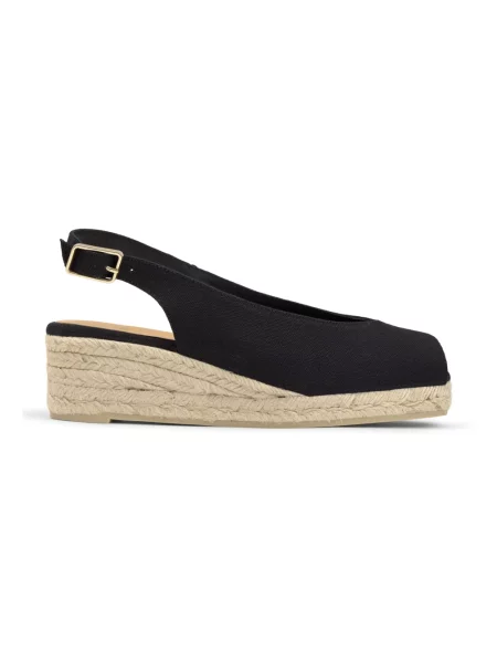 Espadryle Castaner na koturnie czarne