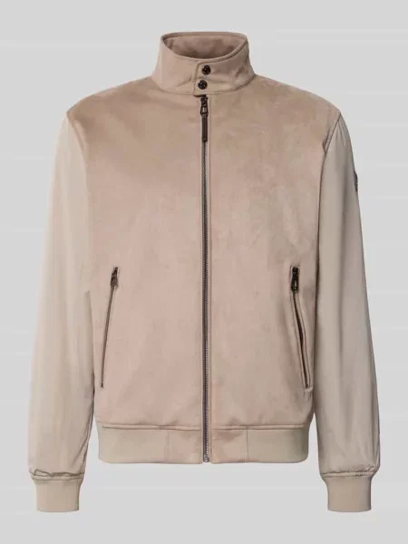 Joop! Bomberka Clunie Z Mieszanki Materiałów beige beżowa