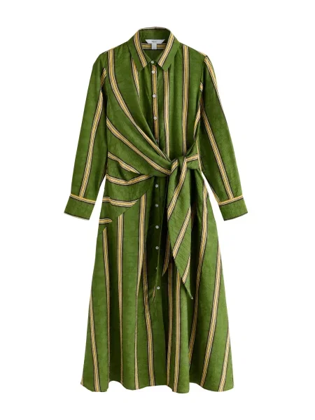 Next Rochie tip bluză galben / verde / negru alb