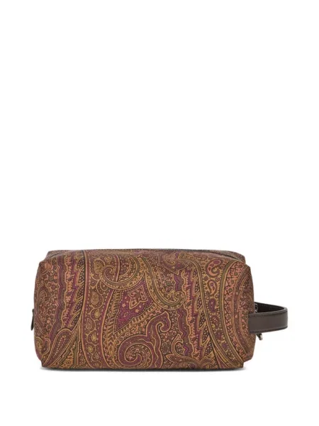 Geantă Etro cu imagine cu model paisley maro