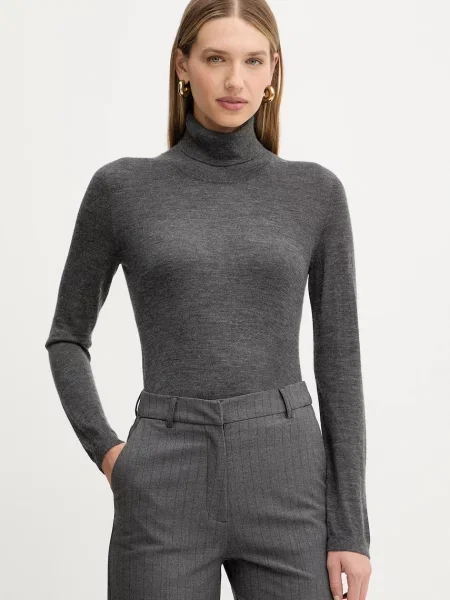 Vuneni pulover MM ADRIA lagane s dolčevitom siva