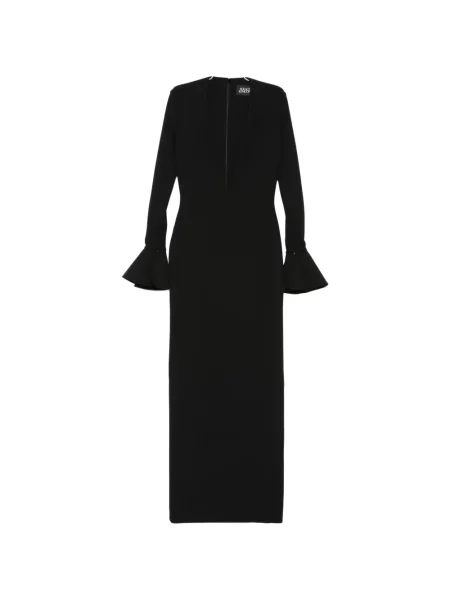 Sukienka maxi Solace London z dekoltem w serek czarna