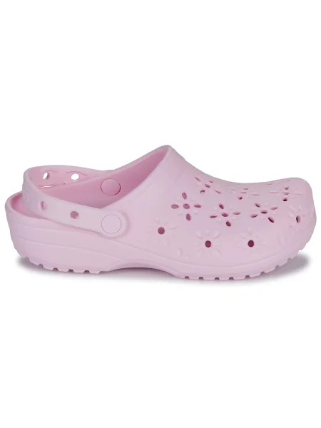 Pantofi Crocs cu model floral clasici roz
