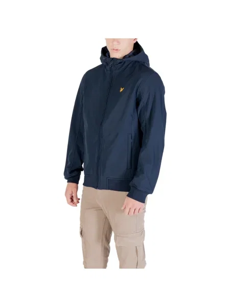 Hanorac din fleece Lyle & Scott din fleece albastru