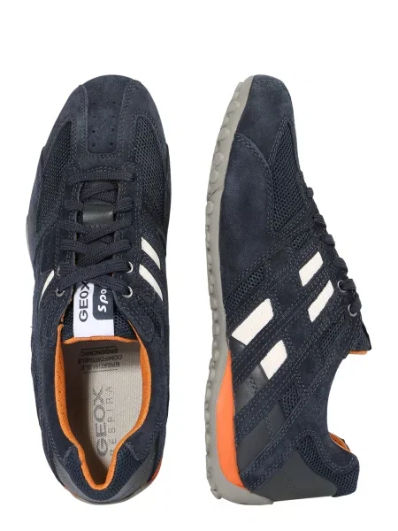 Pantofi Geox cu model piele de șarpe alb