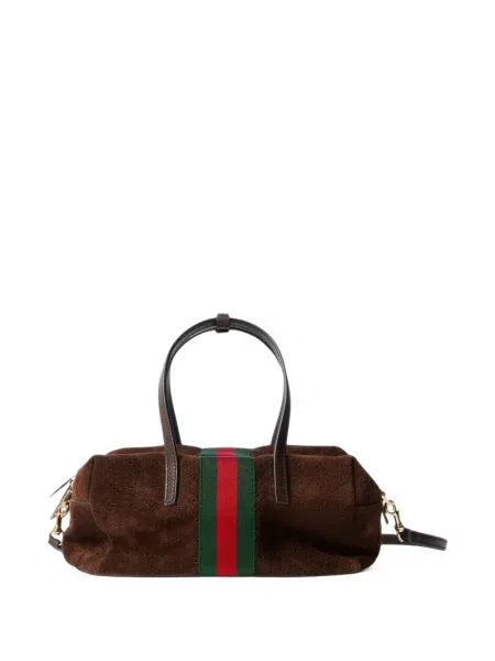Geantă shopper Gucci din piele de căprioară maro
