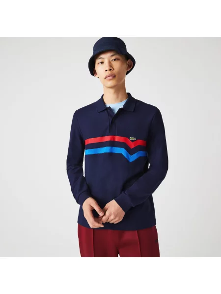 Поло Lacoste синее