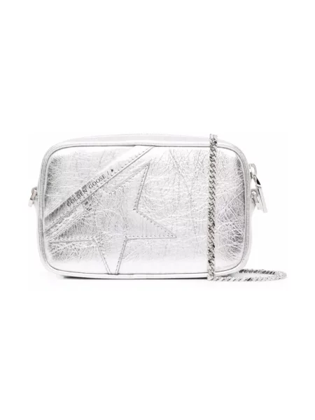 Torebka crossbody Golden Goose skórzana szara