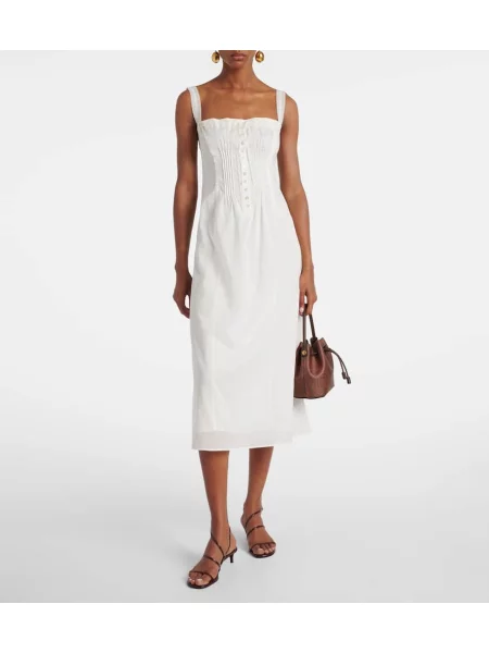 Rochie midi Staud până la genunchi de costum alb