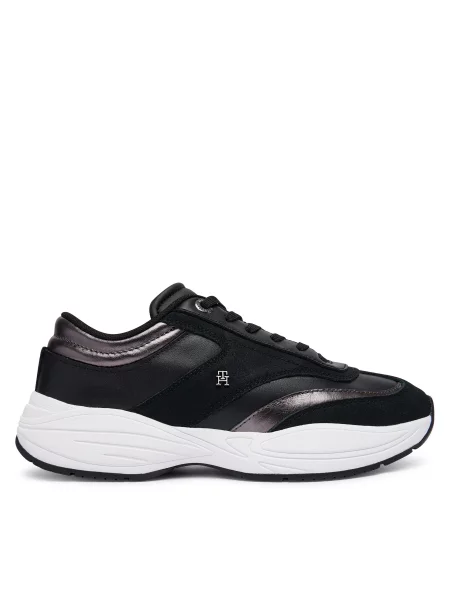 Tommy Hilfiger Superge Th Modern Sporty Runner Leather črna