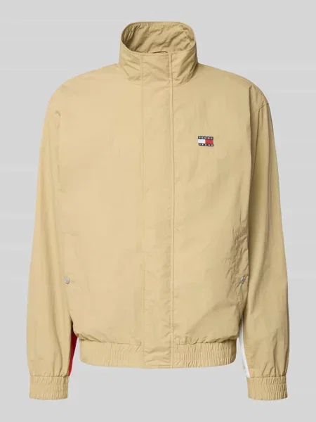 Kurtka Tommy Jeans z autografem beżowa