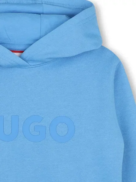 HUGO кофта з капюшоном дитяча з бавовною