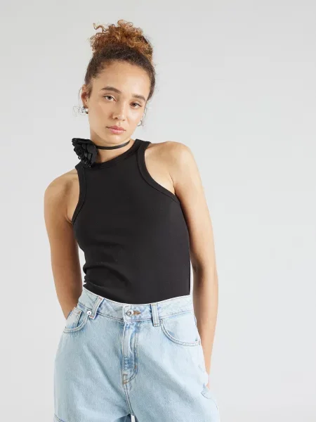HUGO Red Top / alb negru