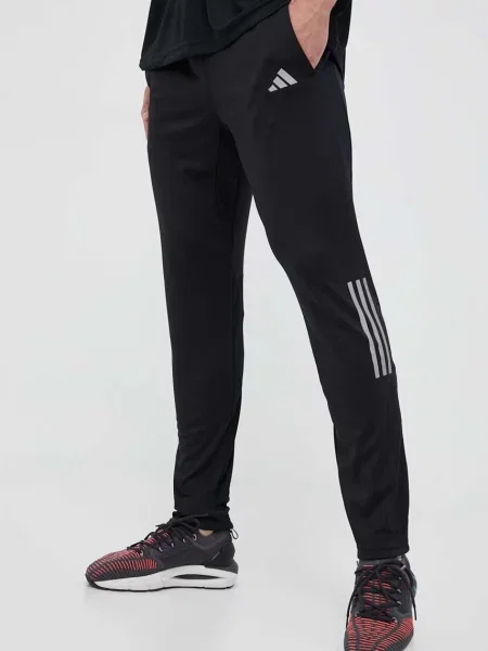 Adidas Performance pantaloni de alergare Own the Run cu imprimeu negru