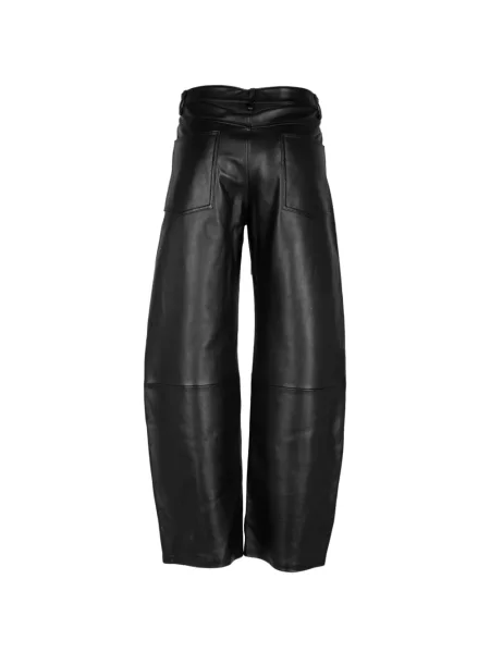 Pantaloni Nili Lotan din piele negru