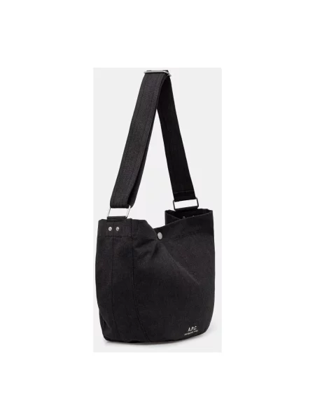 A.P.C. torebka shopper Besace Journal czarna