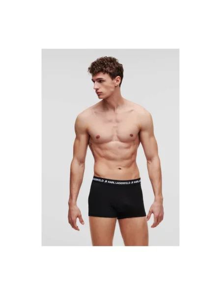 Bokserki KARL LAGERFELD Logo Trunk 3 pary black czarne