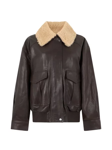 Gulerat geanta de piele Weekend Max Mara maro